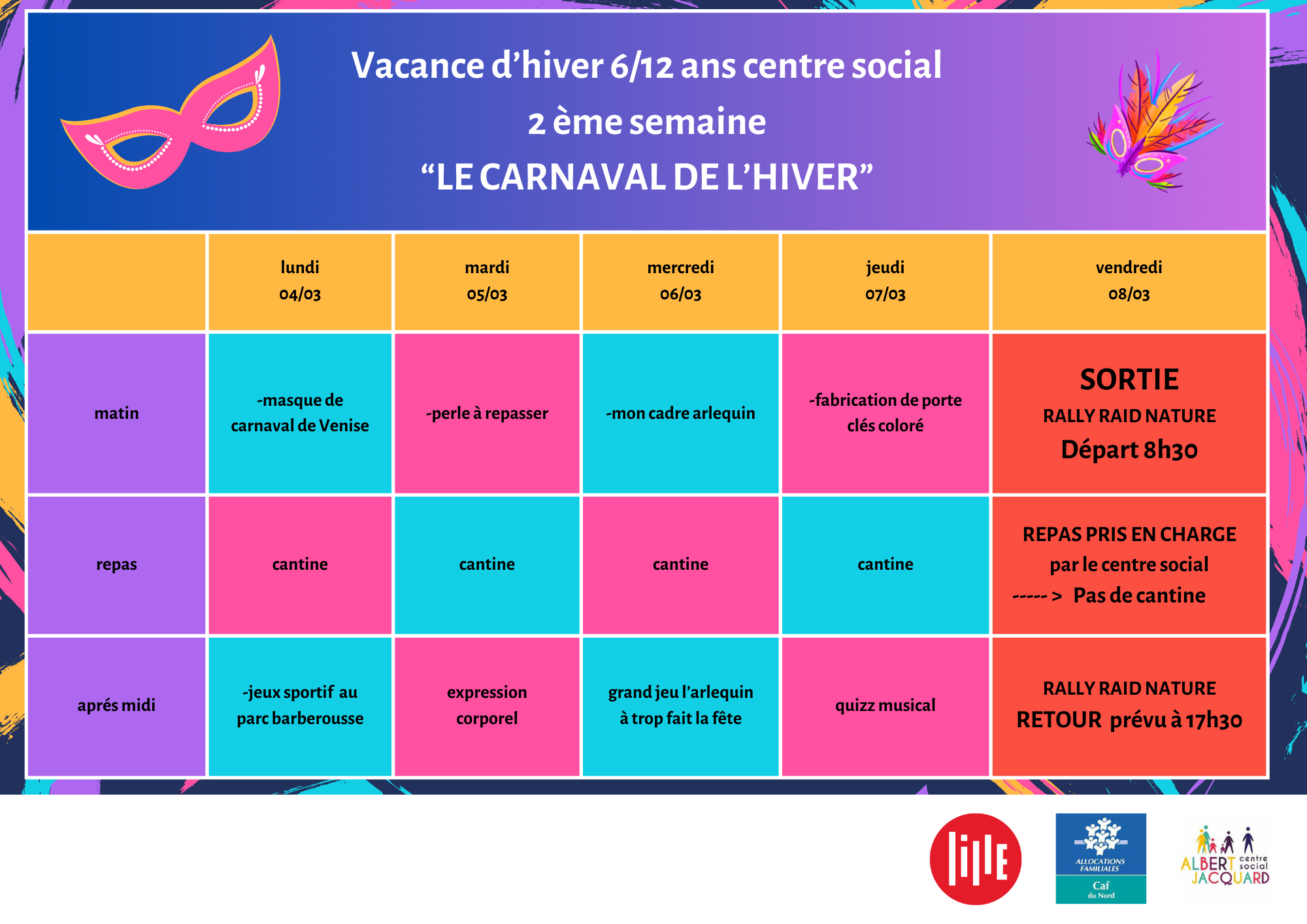 vacances HIVER CS 6.12 ans 2eme sem 2024 Centre social Albert